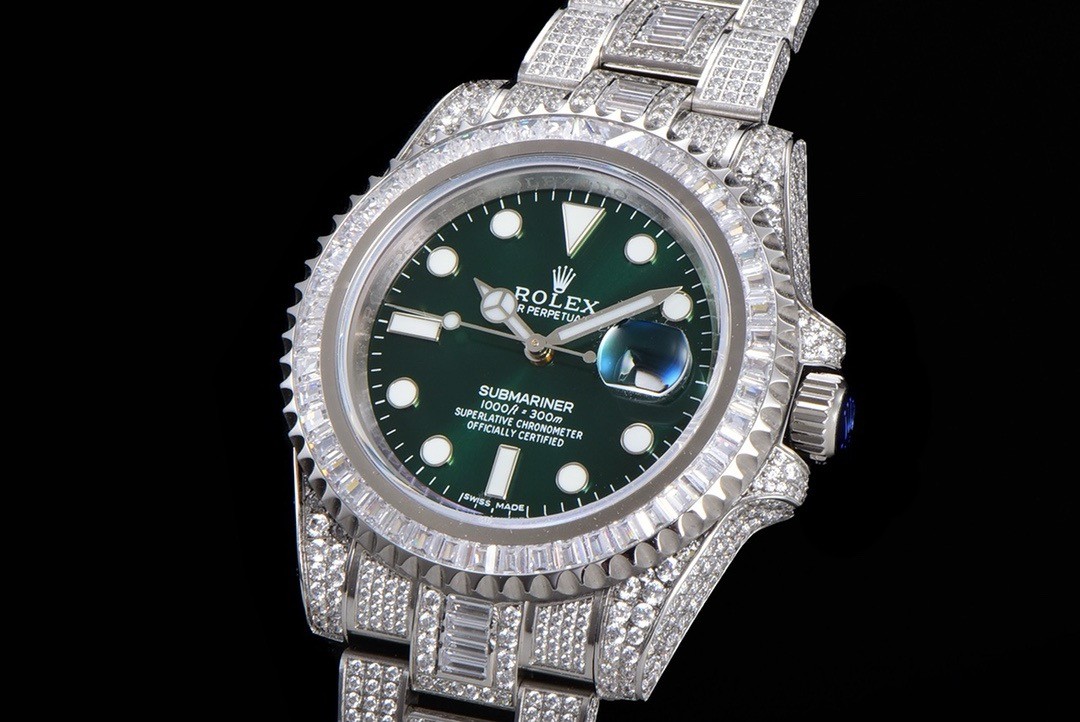 「#2136」Rolex 904 Steel Submariner Luxury Full Diamond Special Edition