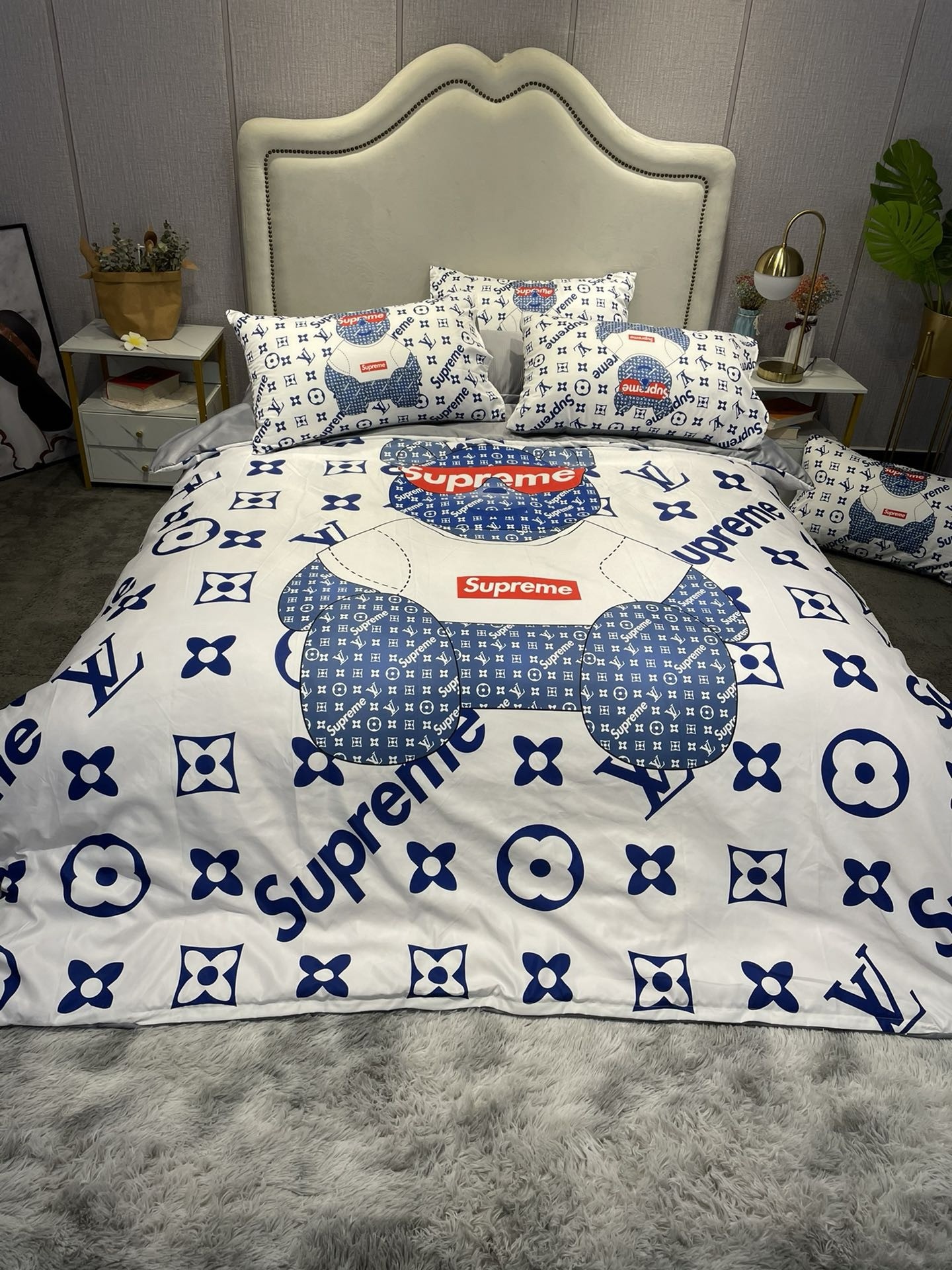 「#2259」Bedding-LV&Superme four-piece set