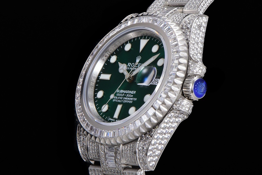 「#2136」Rolex 904 Steel Submariner Luxury Full Diamond Special Edition