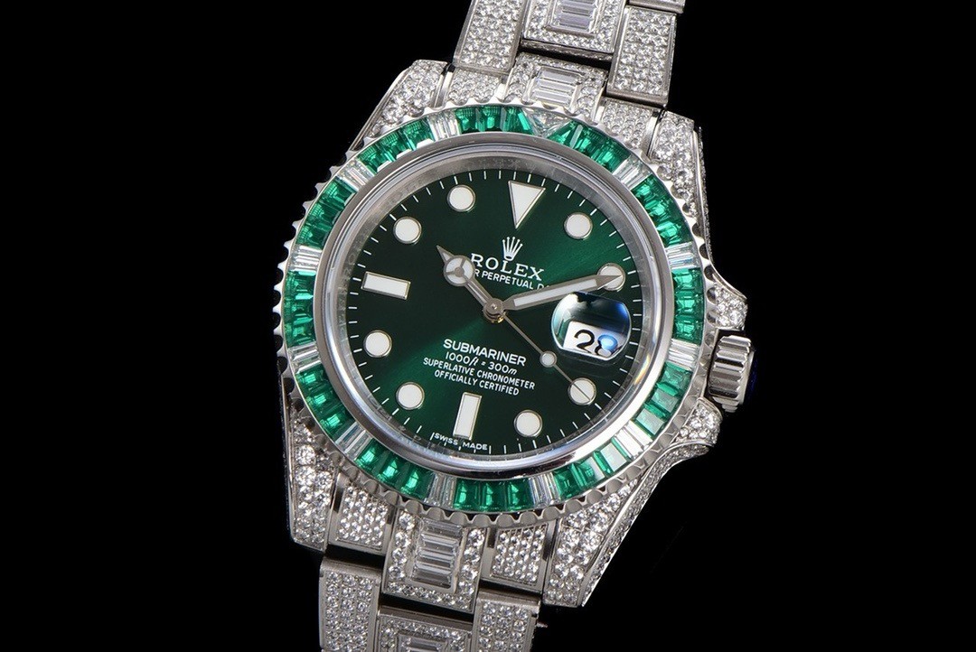 「#2138」Rolex 904 Steel Submariner Luxury Full Diamond Special Edition