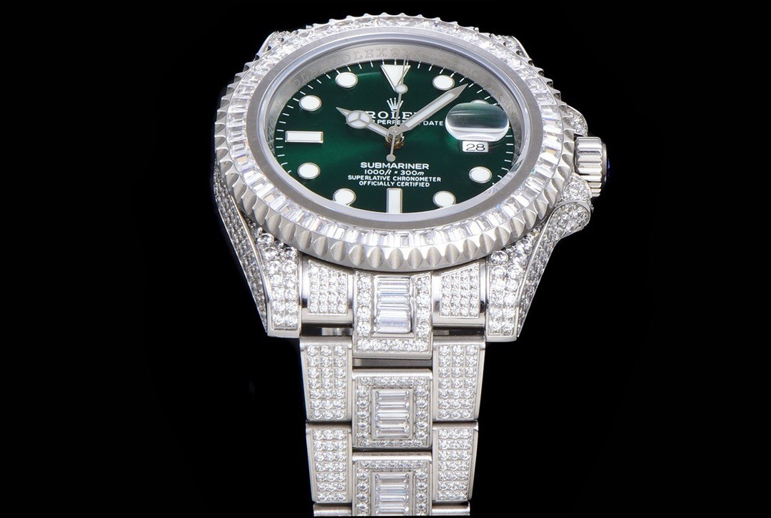 「#2136」Rolex 904 Steel Submariner Luxury Full Diamond Special Edition