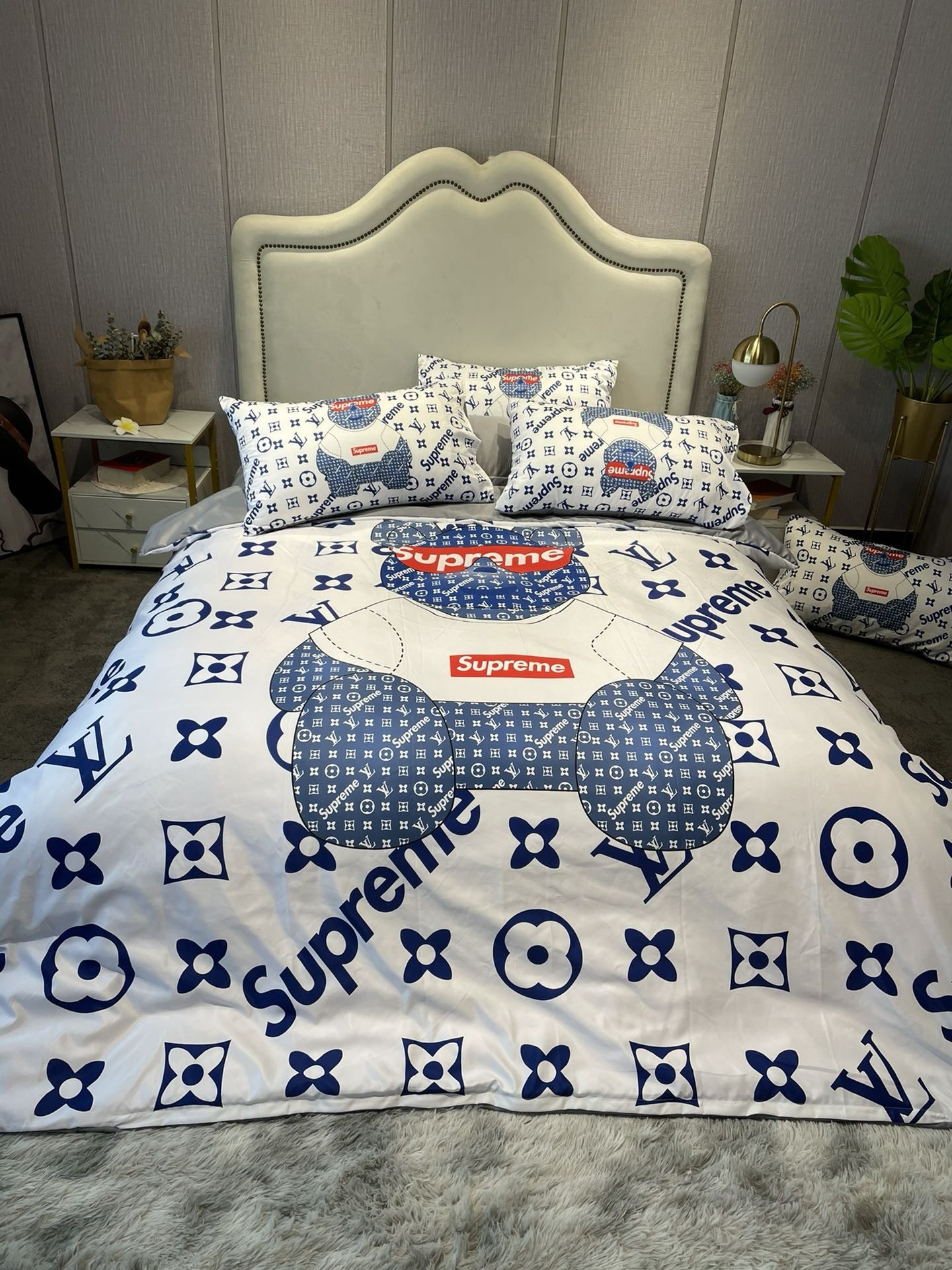 「#2259」Bedding-LV&Superme four-piece set