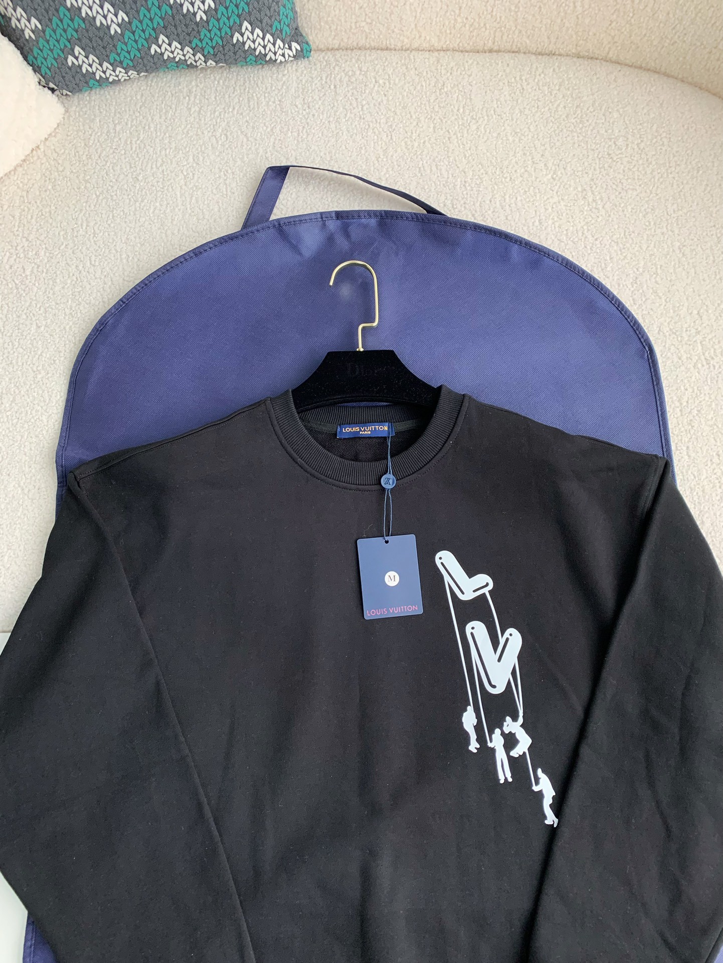 「#954」Louis Vuitton "LV Star Letters" printed t erry long sleeves Hoodie