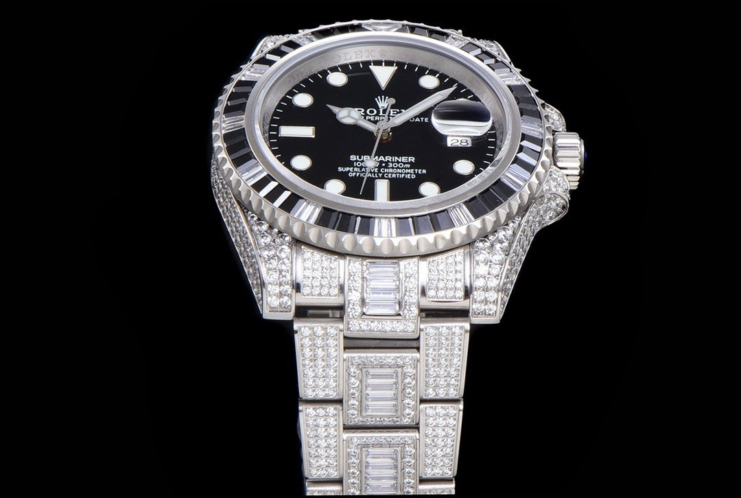 「#2139」Rolex 904 Steel Submariner Luxury Full Diamond Special Edition