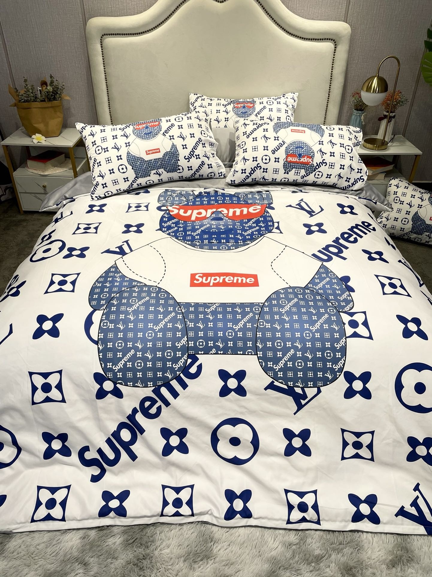 「#2259」Bedding-LV&Superme four-piece set