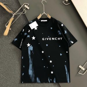 「#2057」Givenchy Hand-painted black meteor lettering t-shirt