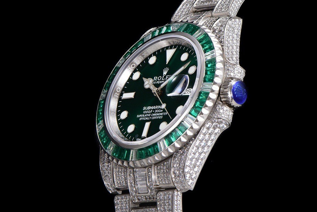 「#2138」Rolex 904 Steel Submariner Luxury Full Diamond Special Edition