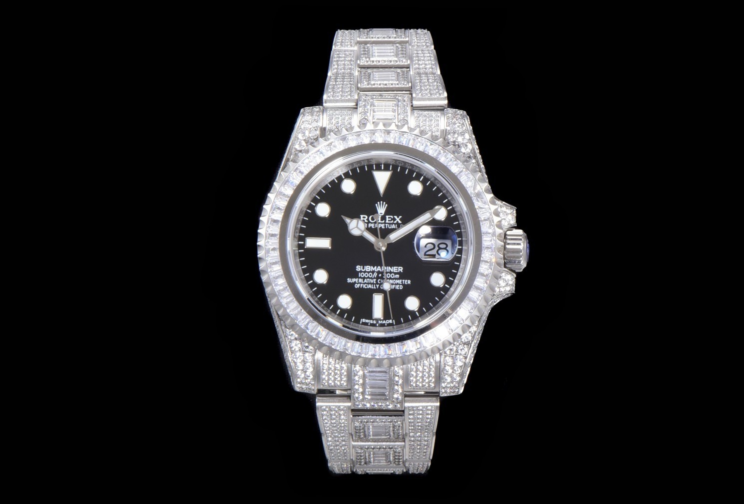 「#2137」Rolex 904 Steel Submariner Luxury Full Diamond Special Edition